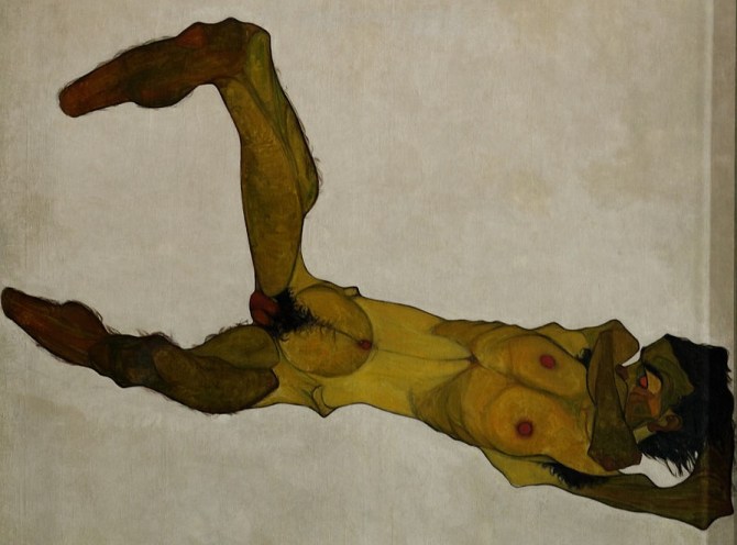 Seated_male_nude_(Self-Portrait)_Egon_Schiele_1910